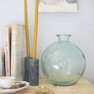 Seaglass ballon vase - 100% recycled glass -